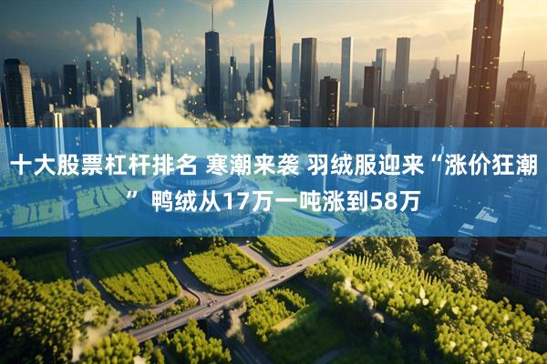 十大股票杠杆排名 寒潮来袭 羽绒服迎来“涨价狂潮” 鸭绒从17万一吨涨到58万